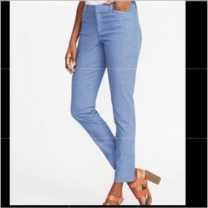 Old Navy Blue Linen Pixie Pants